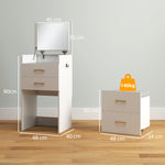 3 In 1 Dressing Table Vanity Desk With Mirror And Cushioned Stool
