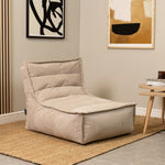Otto Natural Cord Lounger Set Of 2 Bean Bag Chair, Natural