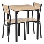 3pc Dining Table, Metal Legs, Compact | Natura