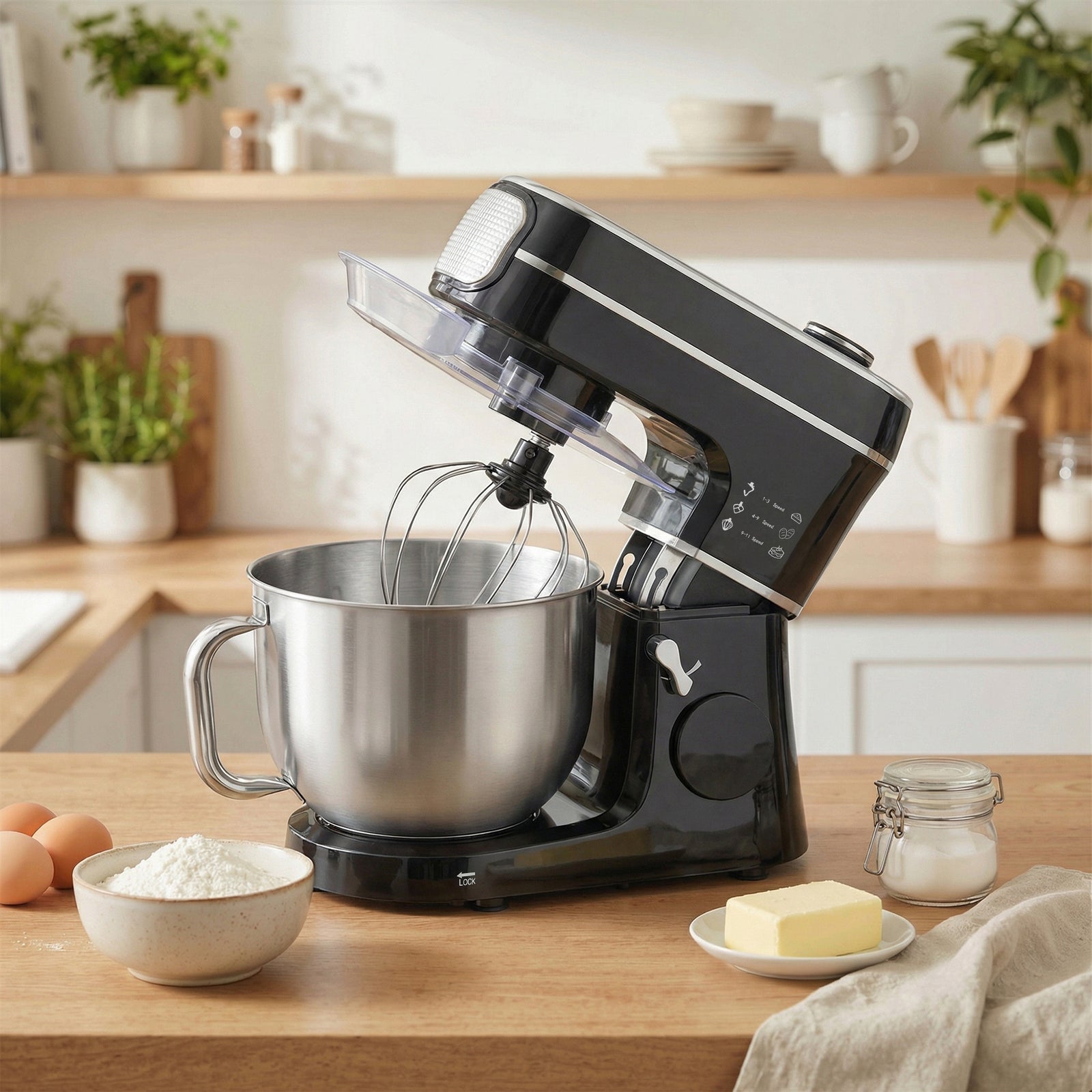 6l 1400w Stand Mixer With 11 Speeds & Fermentation Function | Black