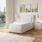 Weston Fabric Ottoman Bed Frame | Single | Beige