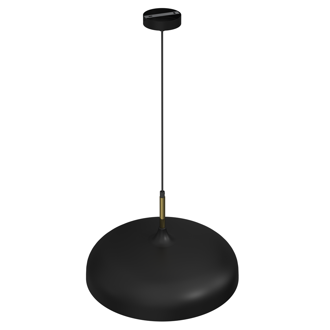 Lincoln 45cm Pendant Lamp Stylish Hand Made Scandi Style Lamp With A Golden Finish To The Shade Interior 1xe27 | 45cm | Black