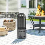 Outsunny 4 Pcs Fireplace Companion Set, Metal Fireside Companion Set