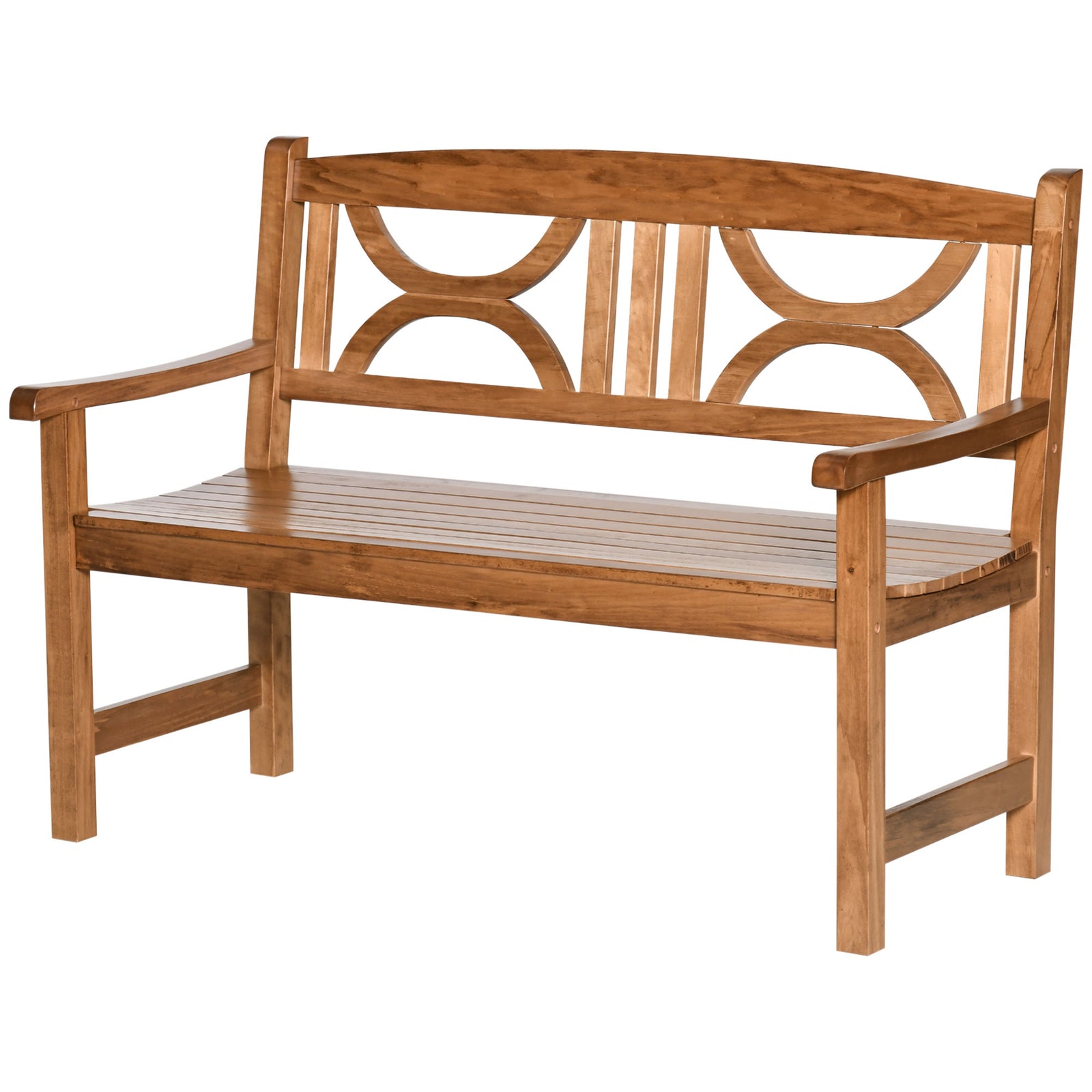 2-seater Wooden Garden Bench Outdoor Patio Loveseat