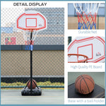 Outdoor Adjustable Basketball Hoop Stand 210-260cm | Red