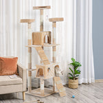 Cat Tree Scratcher Activity Centre, Condo Scratching Post Toy Bed | Cream