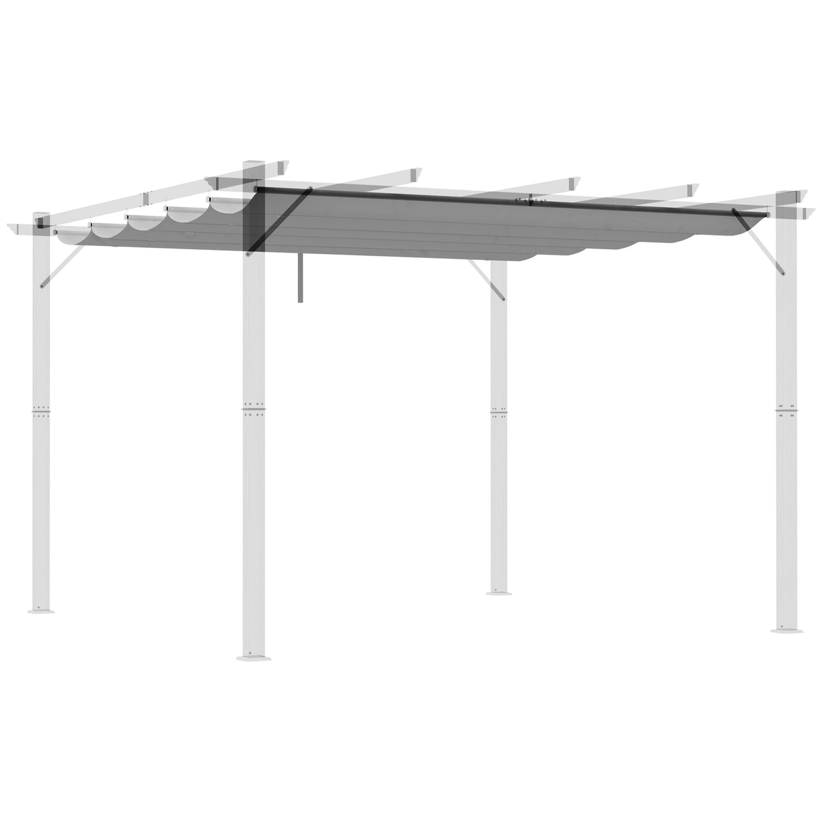 Pergola Shade Cover Replacement Canopy For 3/4 X 3(m) Pergola | Medium | Light Grey