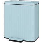 2 X 20l Double Rubbish Pedal Bin, Soft-close Lid