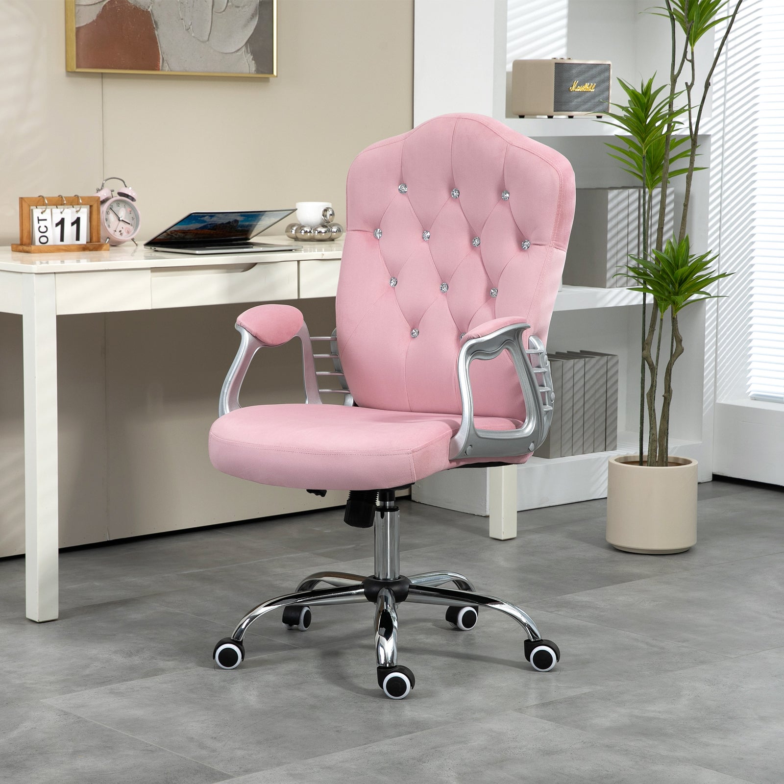 Adjustable Pink Home Office Chair