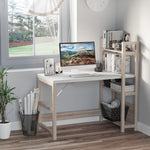 Rectangle Desk With Bookshelf, Home Office