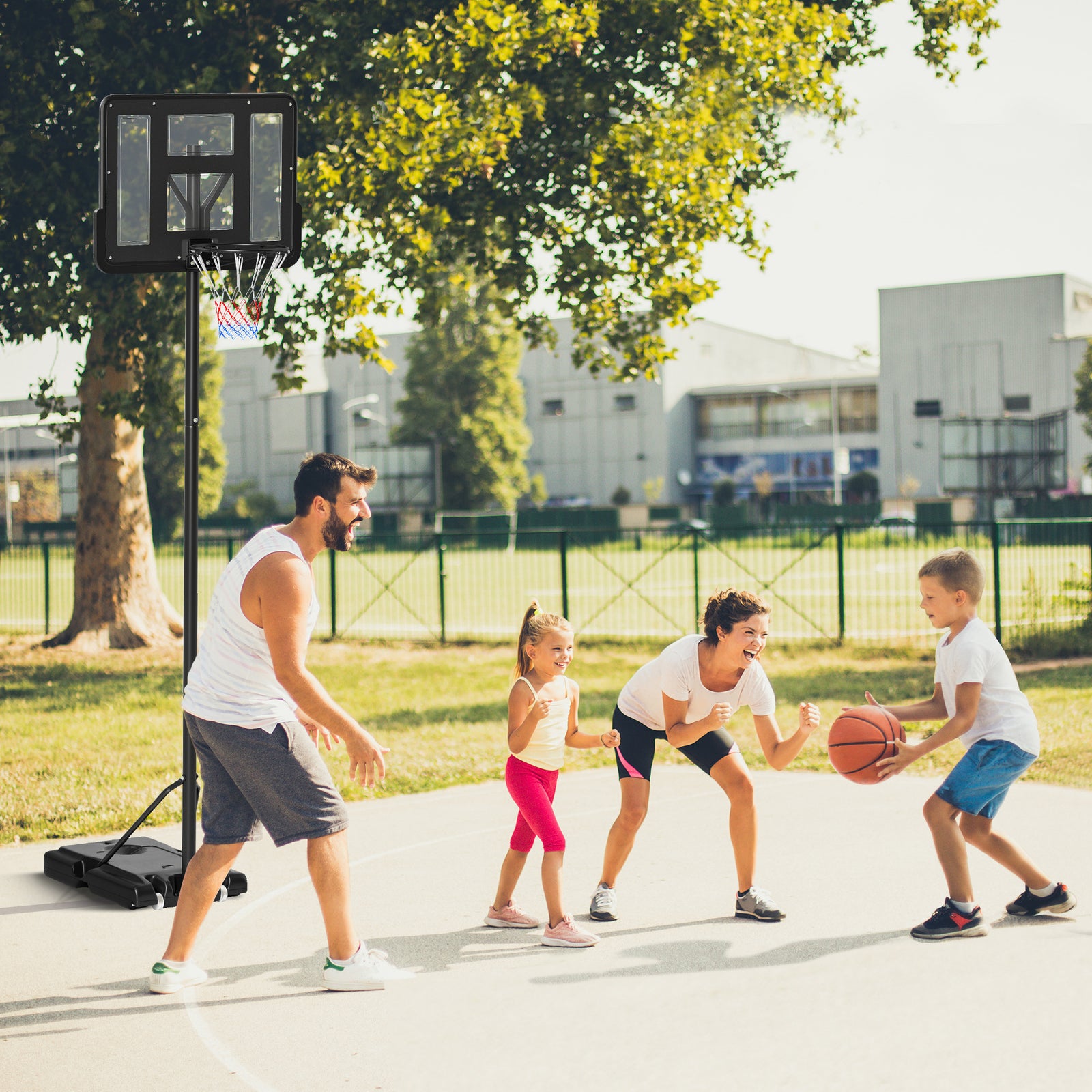 Basketball Hoop Stand 160-305cm Adjustable | Black