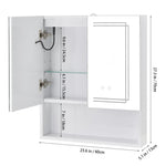 Led Bathroom Mirror Cabinet With Double-sided Mirror, Storage, Anti-fog, Touch Control, Adjustable Color Temperature