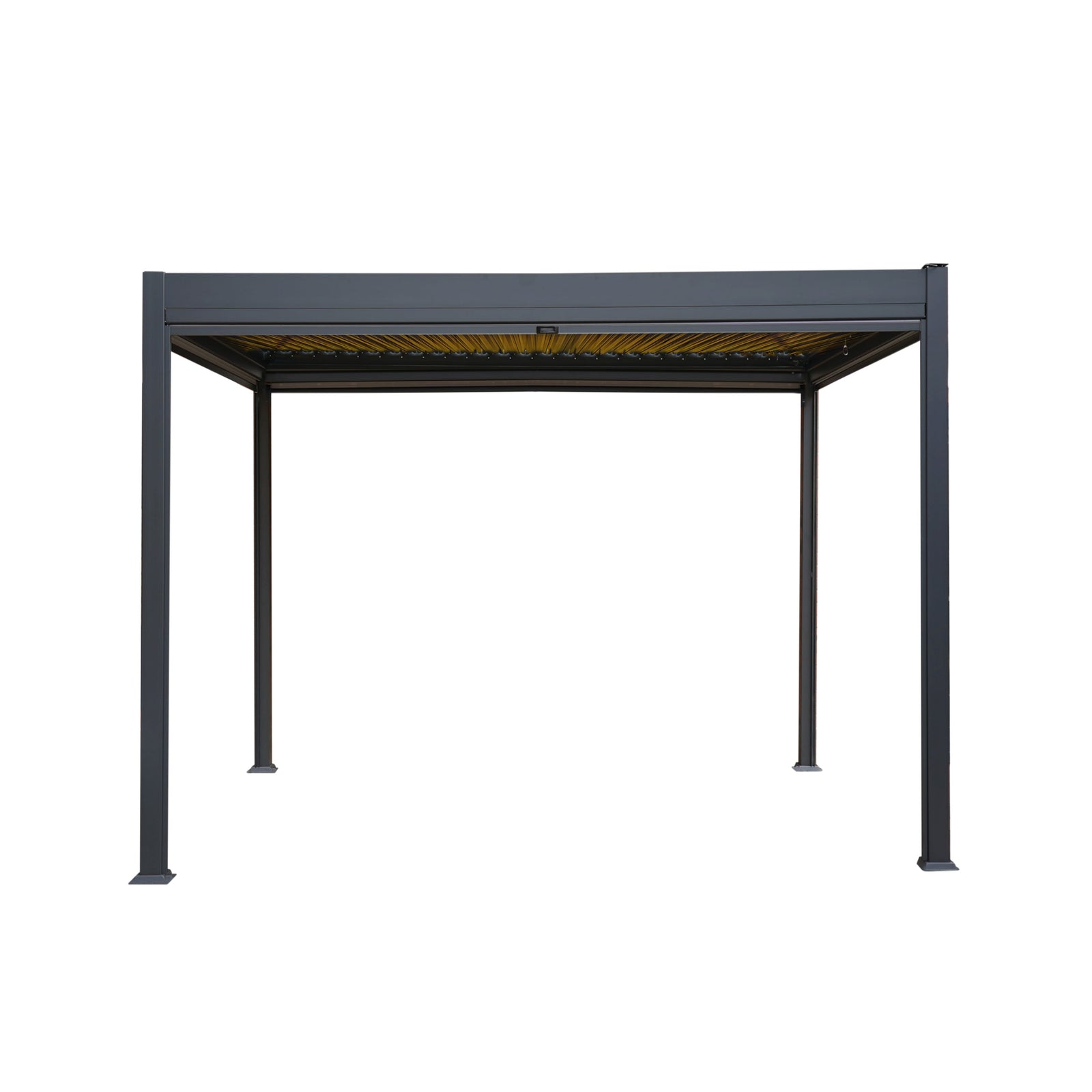 Aluminium Pergola With Anthracite Blinds & Led Lights | 3m x 3m | Anthracite