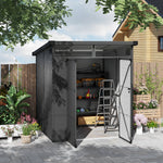 6 X 6ft Plastic Garden Shed With Windows And Air Vents | Dark Gray