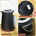 1.7l Electric Fast Boil Kettle And 2 Slice Toaster Set | Black