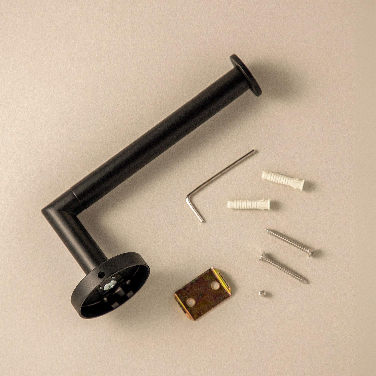 Toilet Roll Holder, Hidden Fixings, Start Collection | Matte Black