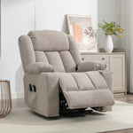 Redding Dual Motor Electric Lift Assist Recliner Chair With Massage And Heat | 1 | Pale Brown