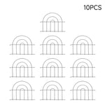 Breeins 10pcs Decorative Metal Garden Fences