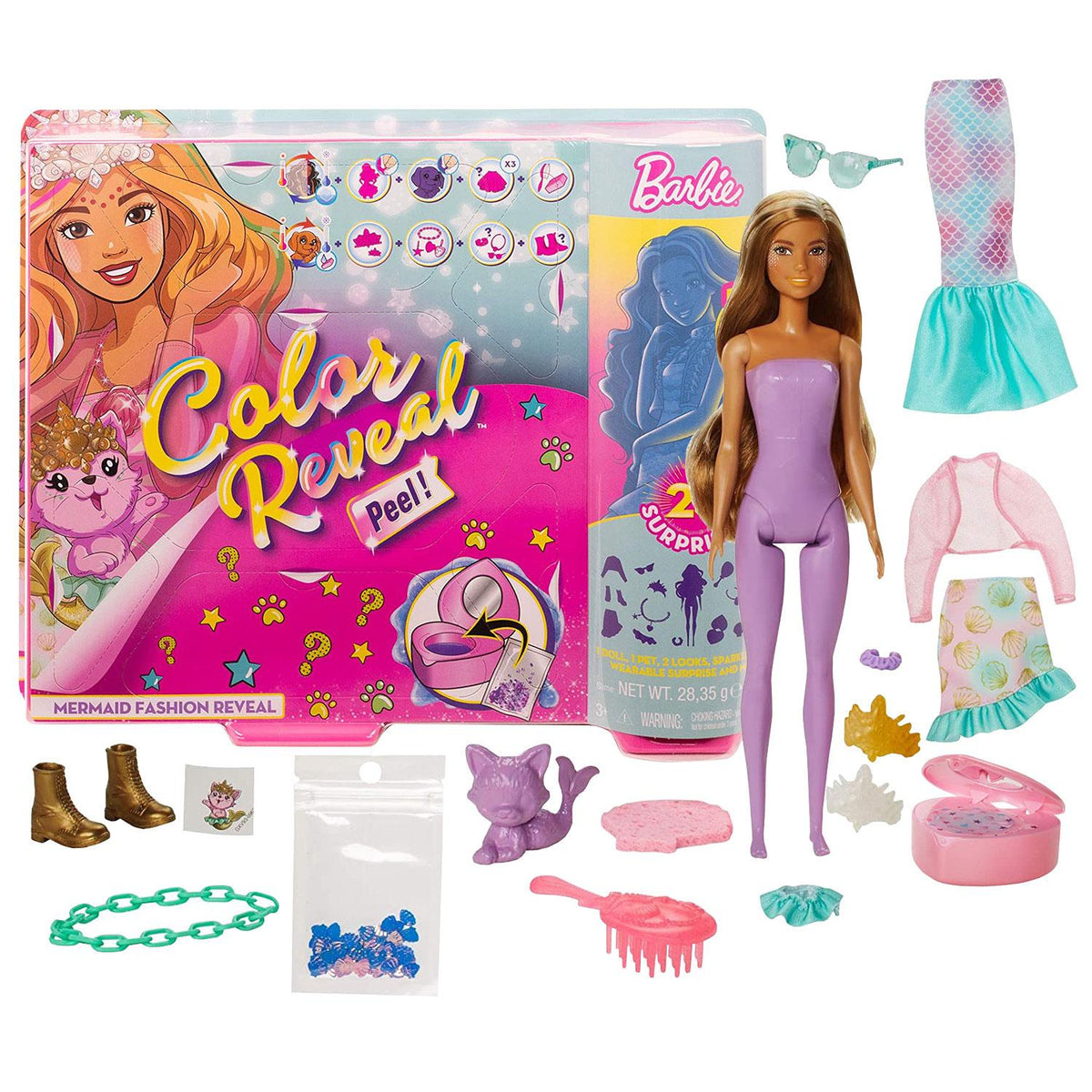 Colour Reveal Mermaid Doll Toy, Surprise 25 Accessories Gift For Kids