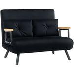Click Clack 2 Seater Sofa Bed For Living Room, Guest Room | Black