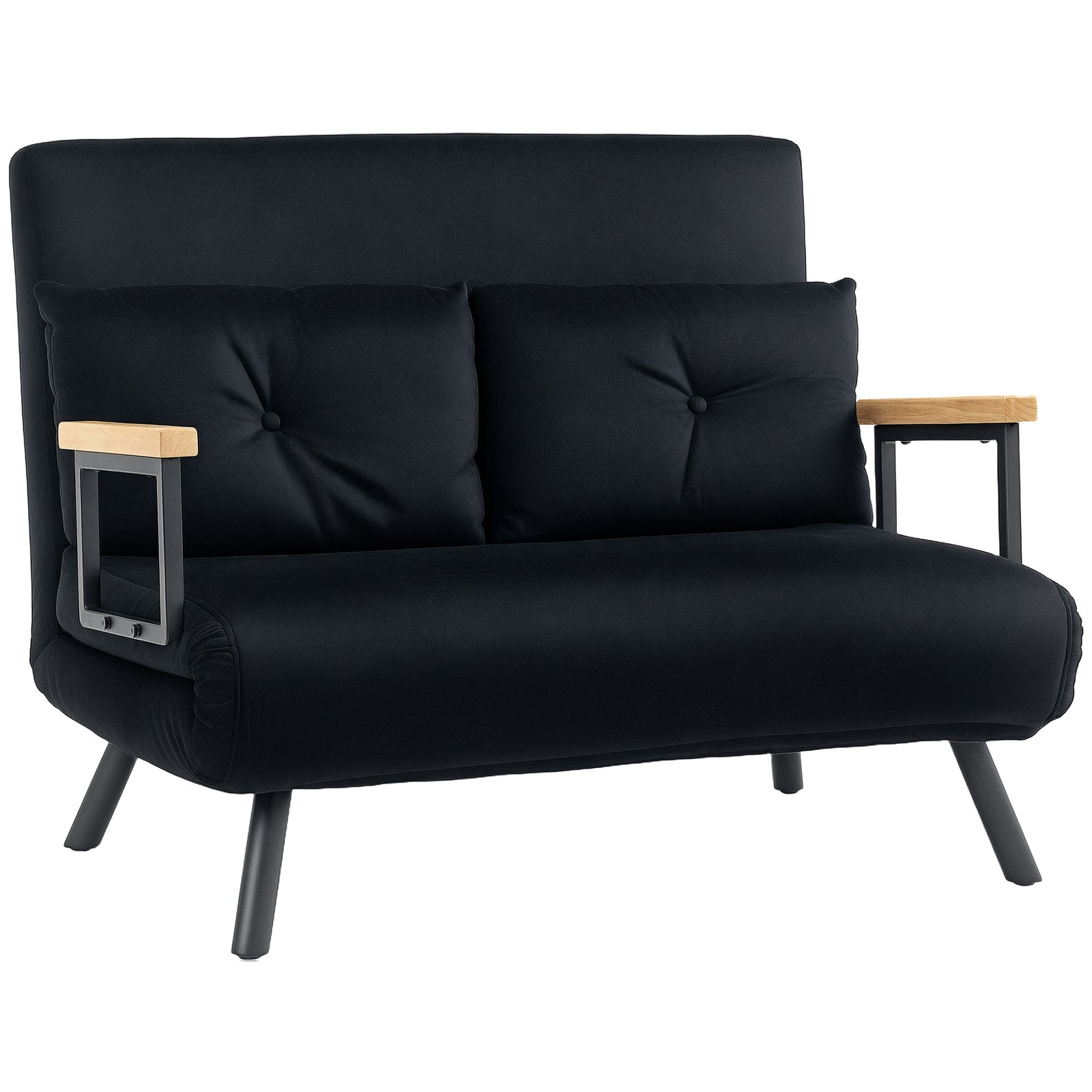 Click Clack 2 Seater Sofa Bed For Living Room, Guest Room | Black