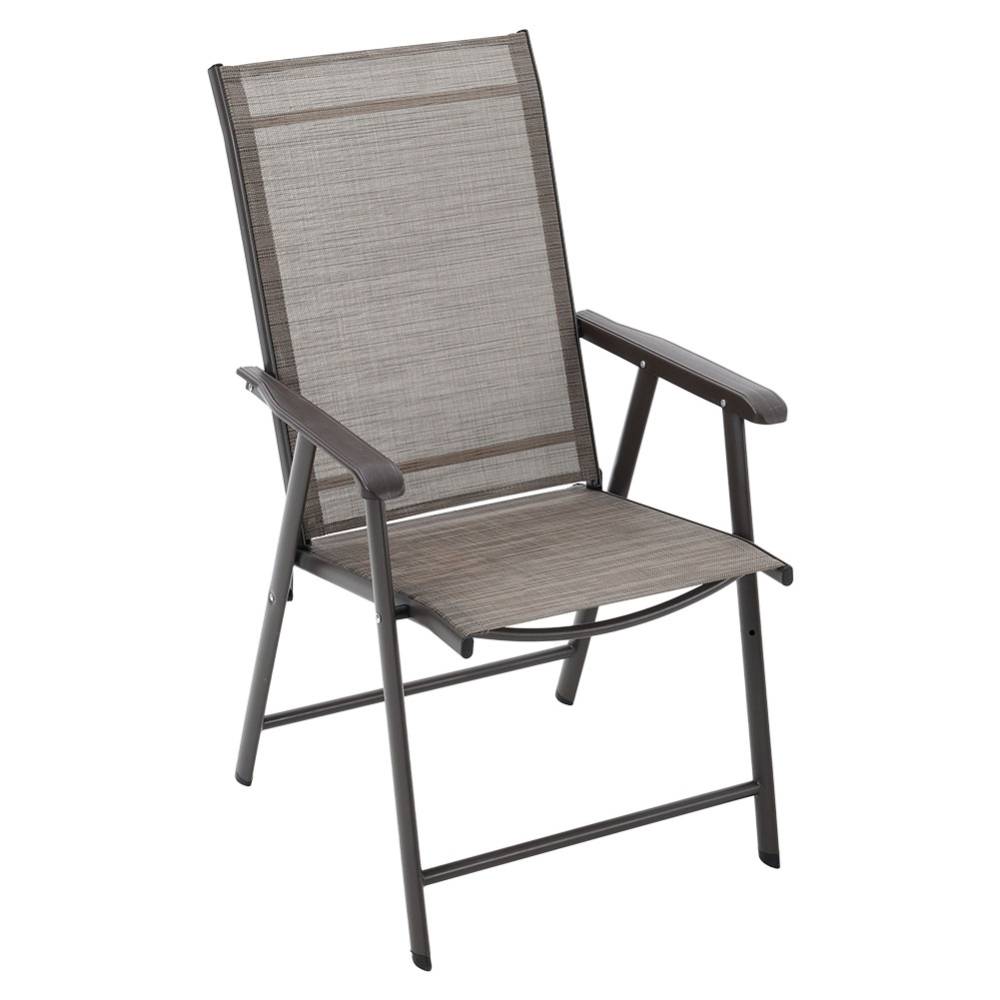 Metallic-frame And Fabric Foldable Chairs Set Of 4