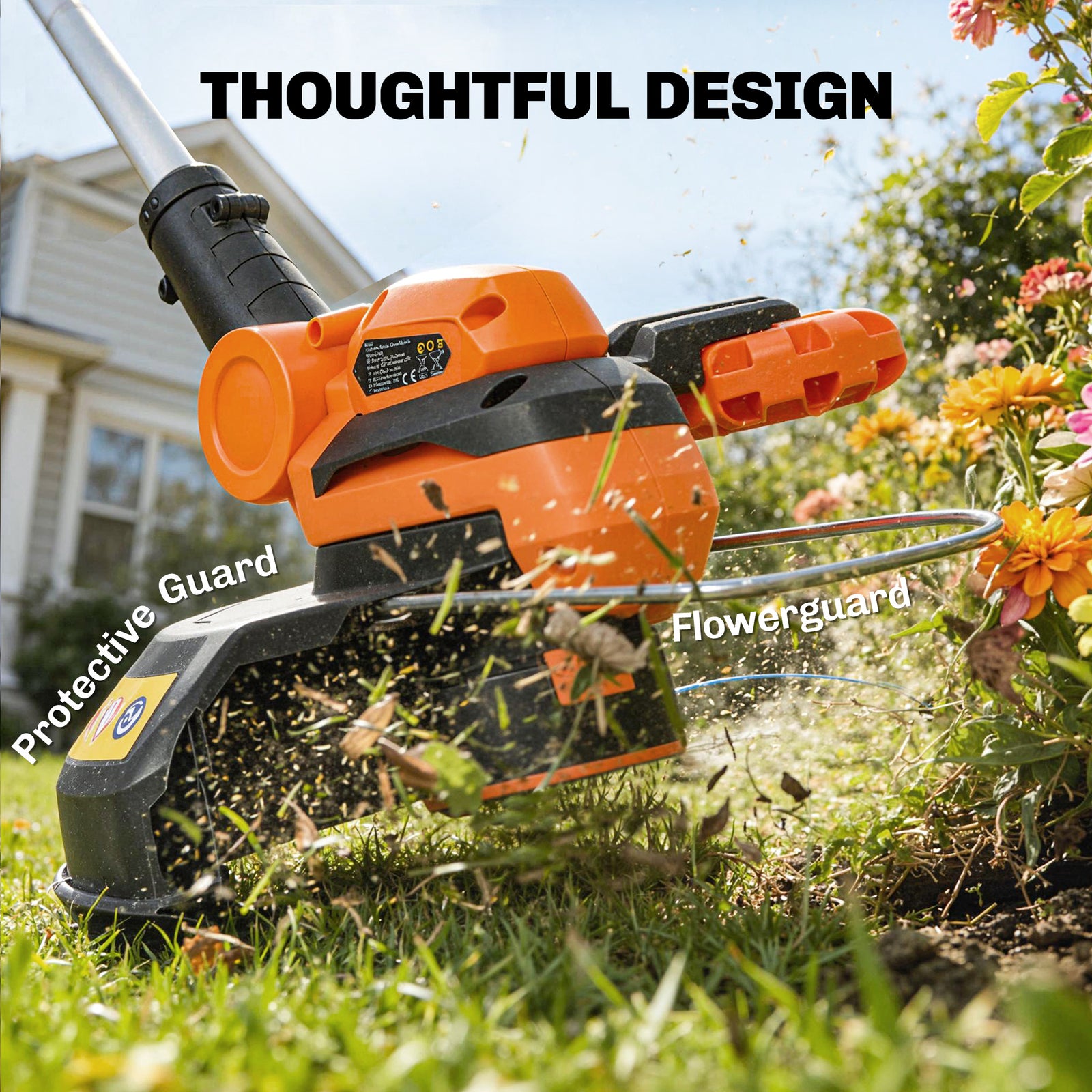 Outsunny Cordless Strimmer With 2 X 4.0ah Lithium Batteries & Charger