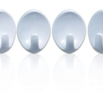 St Helens Self Adhesive Oval Shaped Plastic Hooks (pack Of 4)