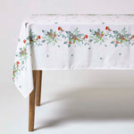 Robin Christmas Tablecloth | 132 x 229cm | White