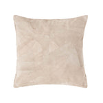 Real Leather Suede Cushion With Feather Filling | 45cm x 45cm | Cream