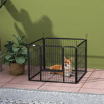 Metal Pet Playpen Dog Kennel W/door Latches In/outdoor Use 82lx82wx60hcm