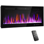 42" Wall Electric Fireplace, Slim Electric Fire, 1800w, Black