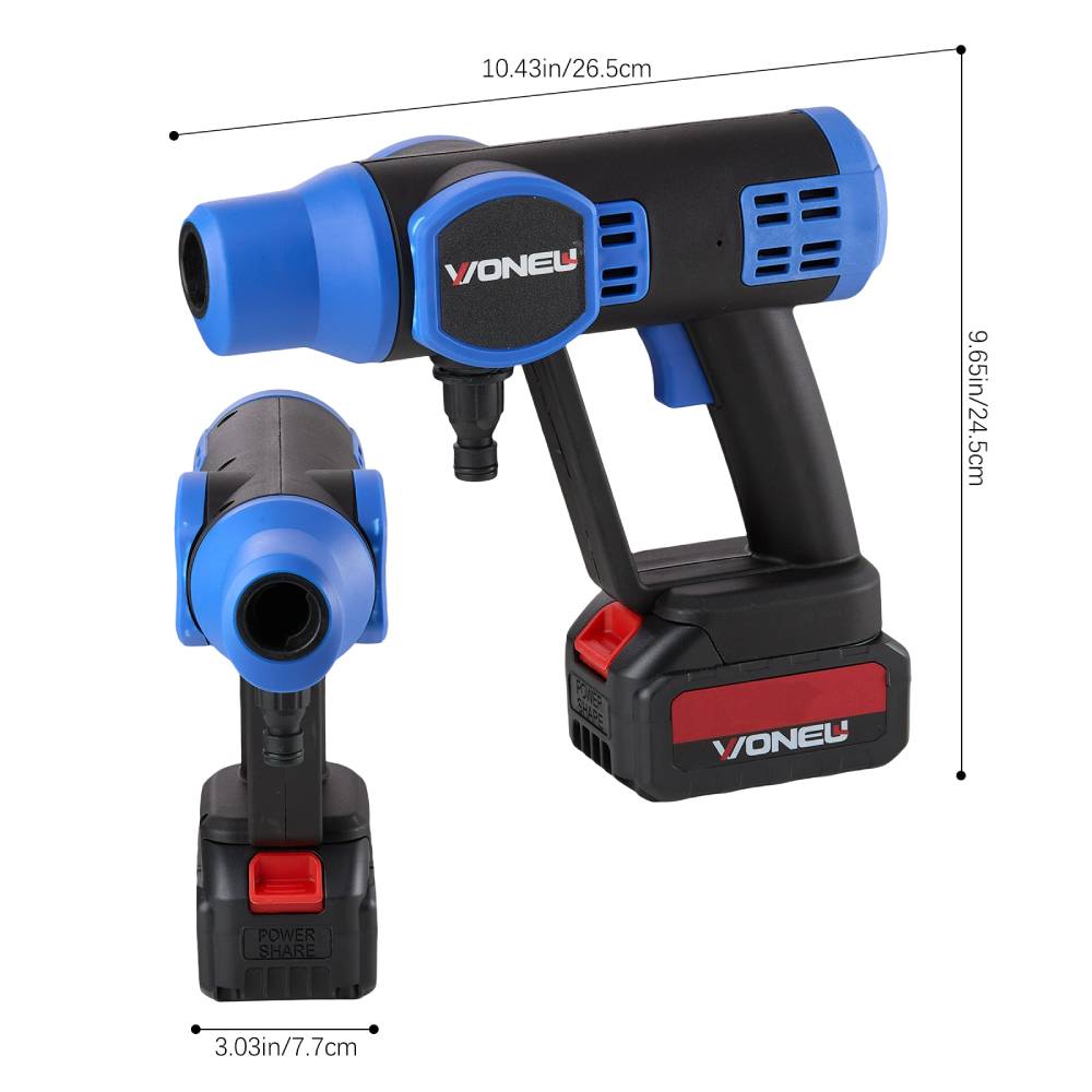 Electric Handheld Pressure Washer Cleaner With 2 Batteries