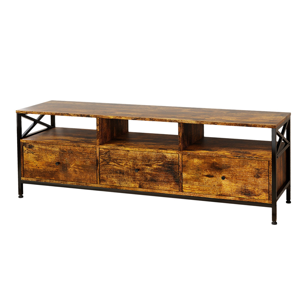 Tv Stand Cabinet Entertainment Unit With Drawers Shelves For 65 Inch Tv | Brown