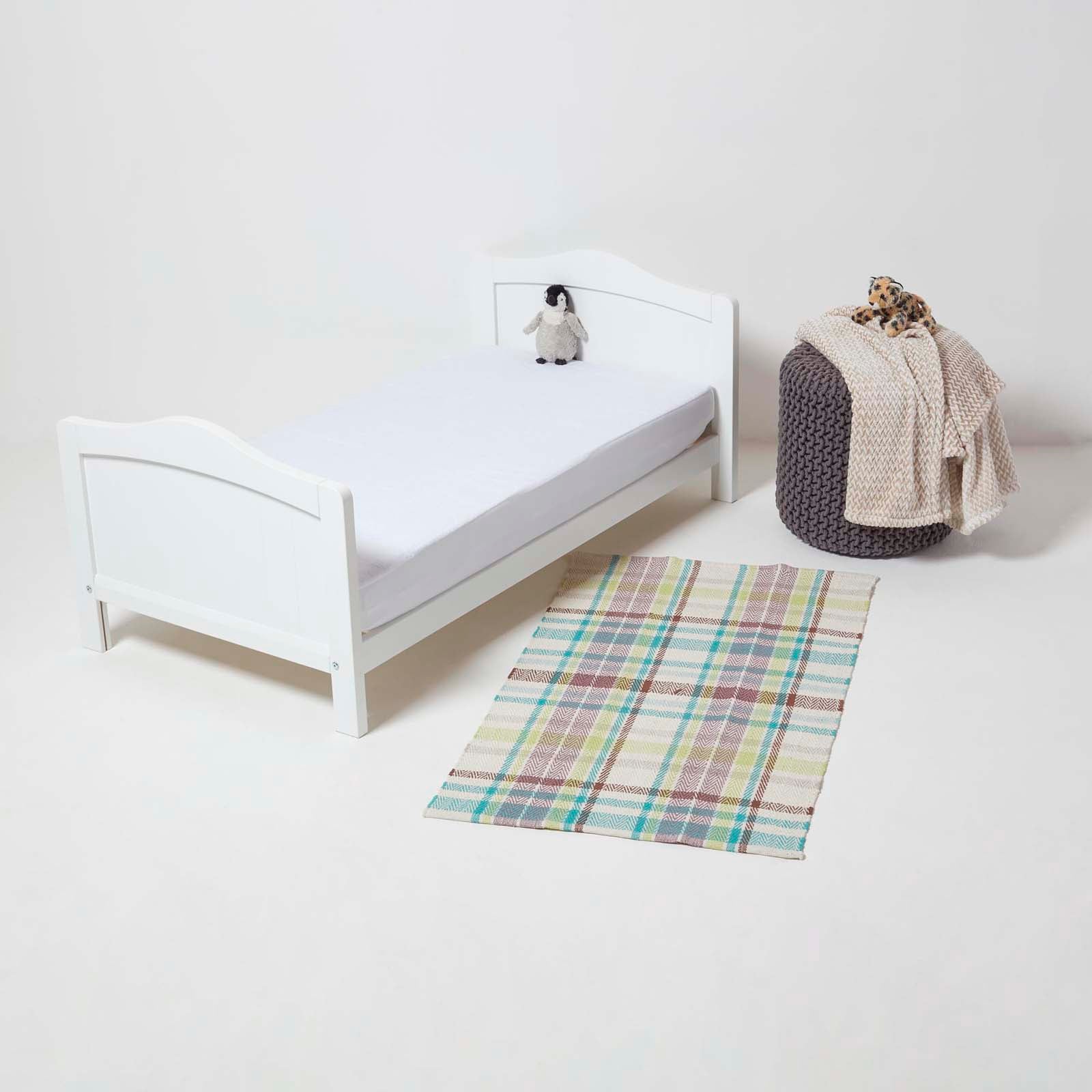 Cot Bed Terry Towelling Waterproof Mattress Protector, Pack Of 2 | 70 x 140cm | White