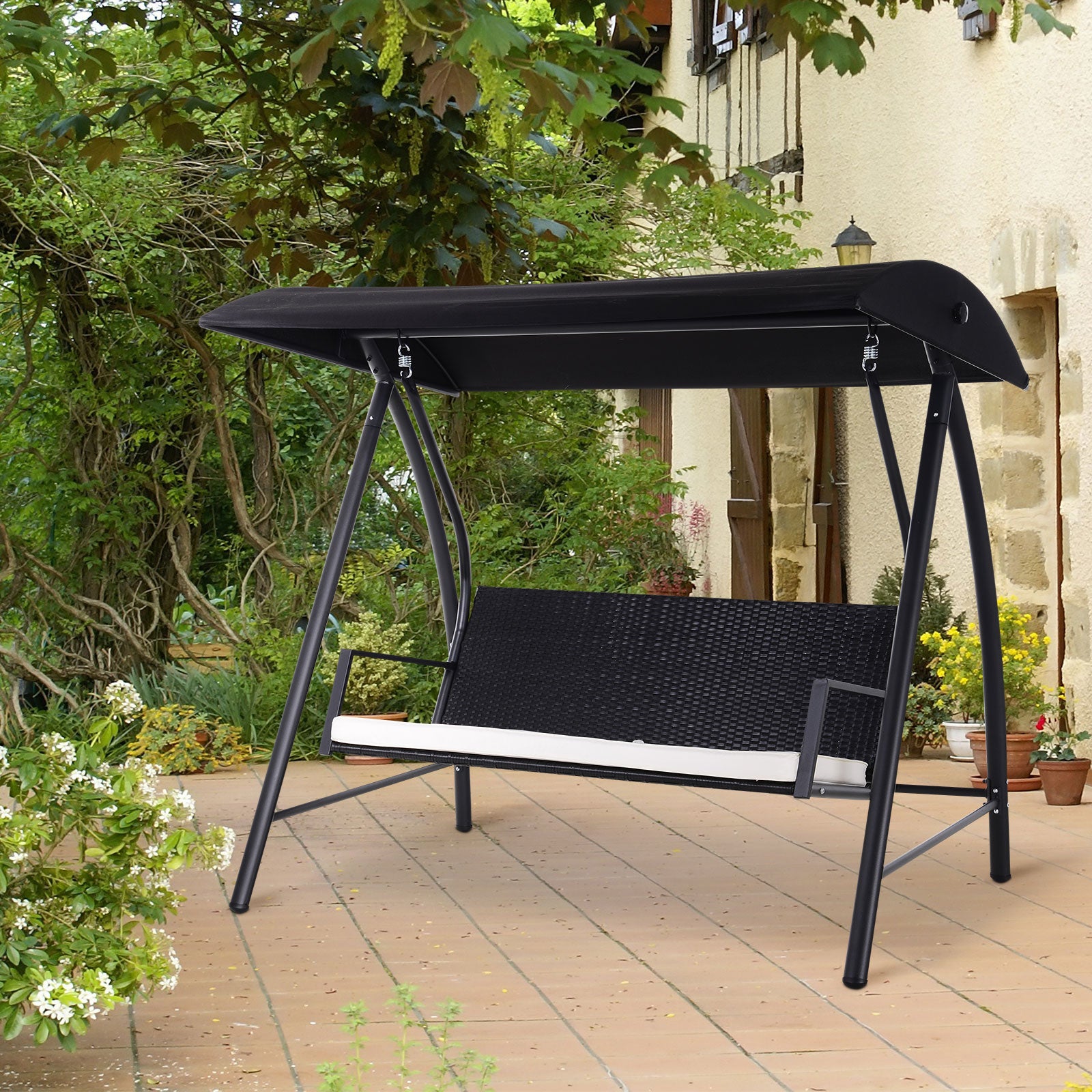 Outdoor Swing Chair Patio Garden Swinging Lounger 2-3 Seater