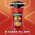 Sunset Fresh Body Wash 225ml With Manwasher 2-sided Shower Tool | Set of 6