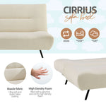Fluffy Boucle Click-clack Sofa Bed - 2 Seater