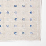 Tufted Cotton Bath Mat With Polka Dot Design | 50 x 80cm | Blue & White