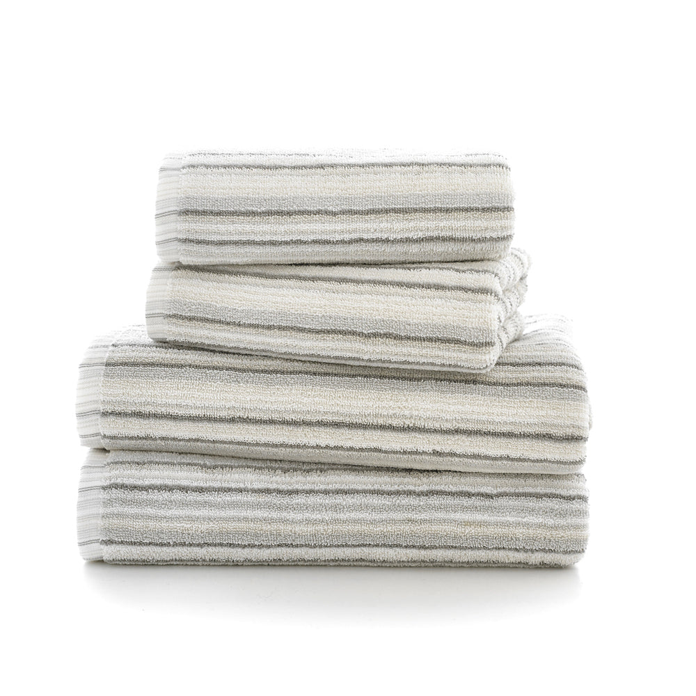 Didlington Stripe Supersoft 100% Cotton Towels | Bath Towel | Neutral