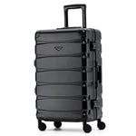27" Medium Check In Suitcase - Aluminium Frame/abs Body 20kg+ Check In Hold Luggage | Medium | Black