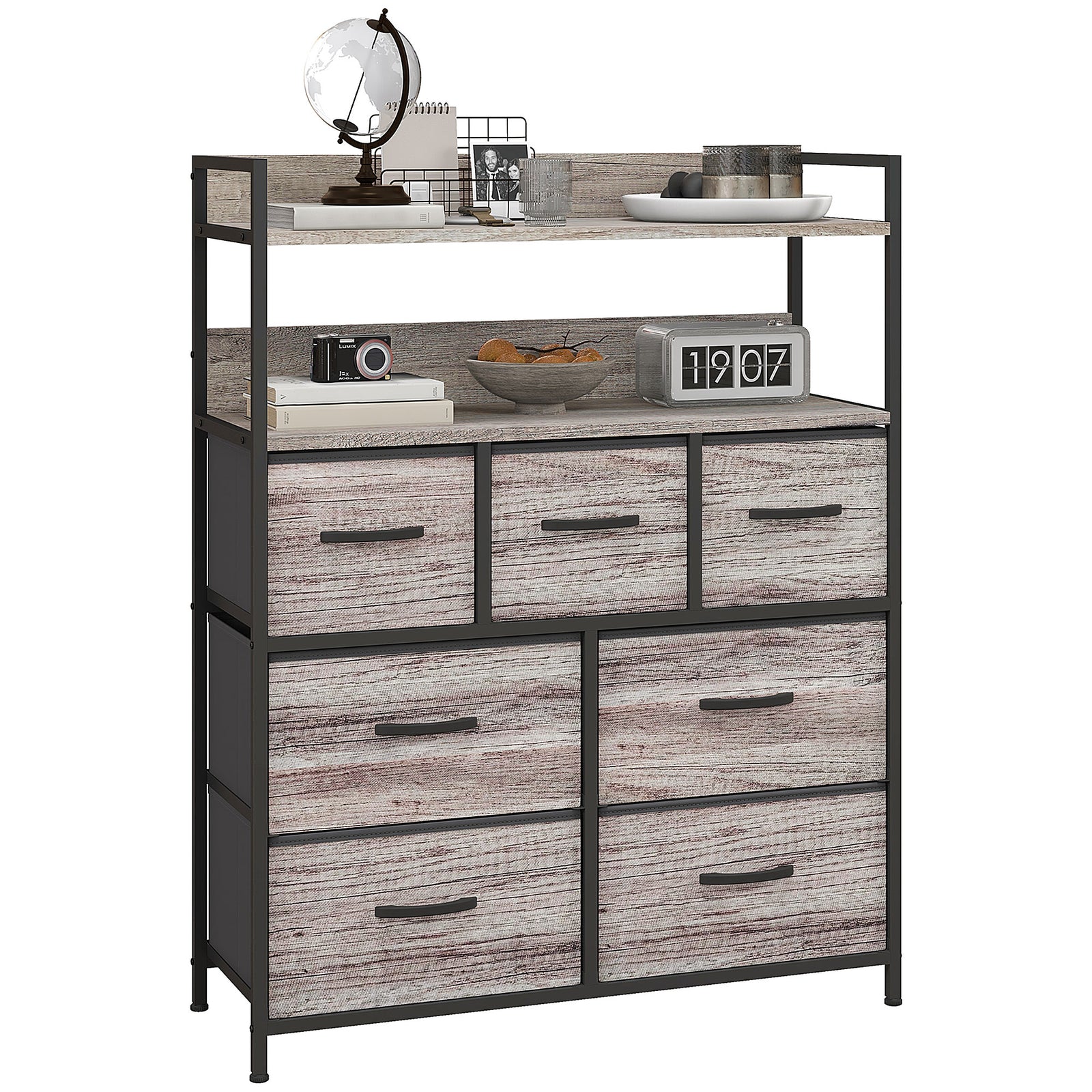 Bedroom Chest Of Drawers 4/5/6/7 Drawer Dresser W/ Shelf | Extra Large