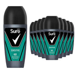 Men Sensitive Antiperspirant Roll On 48h Sweat & Odour Protection, 12pk, 50ml | One Size