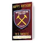 West Ham United Personalise Birthday Card With Sticker Sheet Official Product