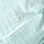 Egyptian Cotton Stripe Duvet Cover With Pillowcase, 330 Tc | Single | Blue