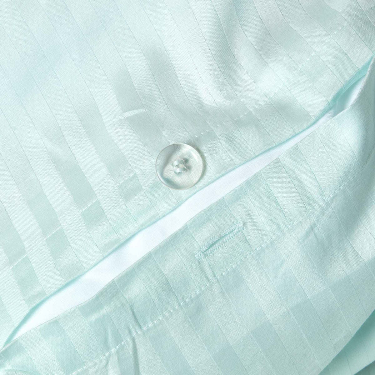 Egyptian Cotton Stripe Duvet Cover With Pillowcase, 330 Tc | King | Blue