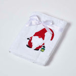 Gonk Embroidered 100% Cotton Christmas Hand Towel | Hand Towel | Red & White