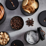 5 Piece Kitchen Storage Set   Black/copper