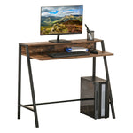 2-tier Workstation Desk With Storage Shelf