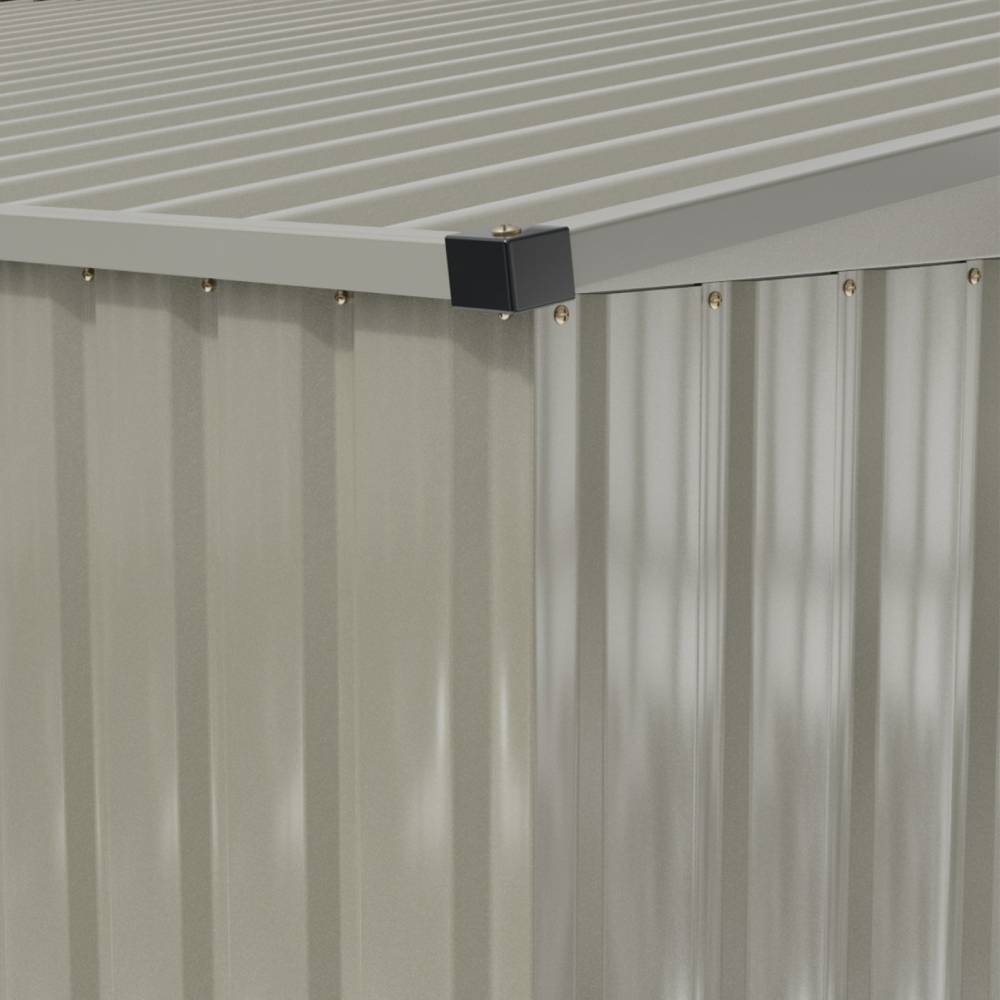 Breeins 12 x 10ft Outdoor Steel Garden Storage Shed with Foundation, Double Sliding Doors, 4 Vents, Large Storage House